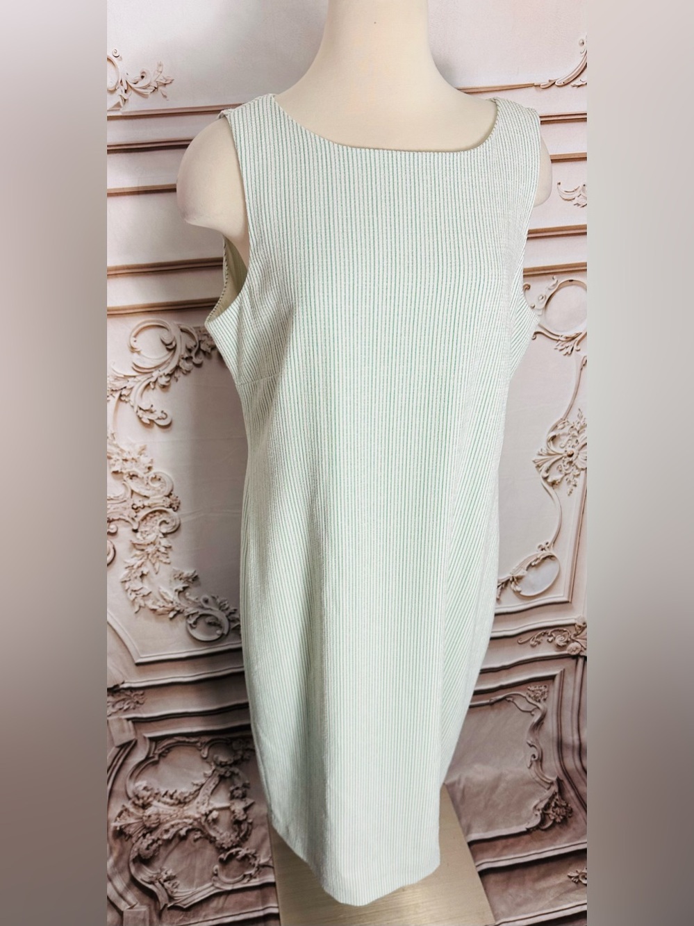 Preston & York Mint Green Sleeveless Sheath Dress with Belt - Picture 16 of 16
